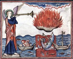 Angel blows the second trumpet