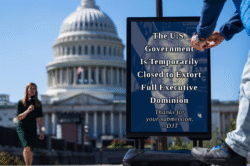 Federal Government Shutdown Sign